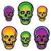 Vintage Halloween Nite-Glo Skull Cutouts 