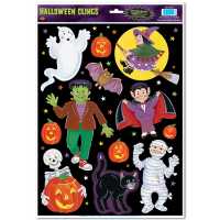 Halloween Character Clings Halloween character clings, Beistle Halloween decorations, vintage Halloween decor, window clings, vinyl clings, Halloween party supplies, jack-o-lantern clings, spooky Halloween decorations, Halloween window decor, nostalgic Halloween decor