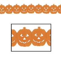 Jack-O-Lantern Garland Jack-O-Lantern garland, Beistle Halloween decorations, vintage Halloween decor, Halloween garland, cardstock garland, Halloween party supplies, jack-o-lantern decorations, spooky Halloween decorations, Halloween mantel decor, nostalgic Halloween decor