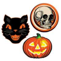 Plastic Vintage Halloween Cutouts Plastic Vintage Halloween Cutouts