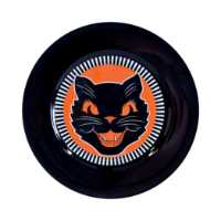Vintage Halloween Black Cat Platter 
