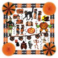 Vintage Halloween Decorating Kit Vintage Halloween Decorating Kit, Halloween decorating kit, halloween party kit, halloween decorations, halloween decorating party kit, halloween kit