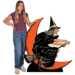 Vintage Halloween Witch & Moon Stand-Up - 00952
