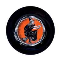 Vintage Halloween Witch Platter vintage Halloween platter, witch platter, Beistle Halloween serveware, retro Halloween décor, spooky party tray, Halloween tableware, witch party accessory, Halloween entertaining