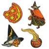 Witch, Moon & Pumpkin Cutouts (4/pkg)