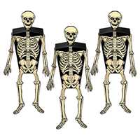 Skeleton Favor Boxes Skeleton Favor Boxes (3 per package),Halloween treat boxes,party favors,retro Halloween