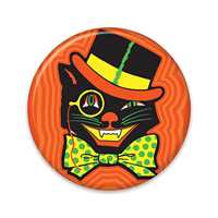 Vintage Halloween Cat Button Vintage Halloween Cat Button